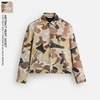 Z.R - Áo Khoác Trần Bông Cổ Bẻ Họa Tiết Camo - 2025AK169