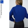 Z.R - Áo Polo Len Dệt Kim Nữ Dáng Crop - 2025APW01