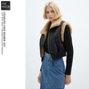 MNG - Áo Khoác Gilet Da Nữ Thân Bo - 2026AKW09