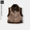 BSK - Áo Khoác Gilet Da Nữ Lót Lông Cừu - 2026AKW04