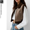 BSK - Áo Khoác Gilet Da Nữ Lót Lông Cừu - 2026AKW04
