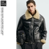 Z.R - Áo Khoác Da Bóng Lót Lông - 2026AK62