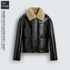 Z.R - Áo Khoác Da Bóng Lót Lông - 2026AK62
