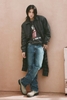 Gue-Jeans - Áo Khoác Da Dáng Bomber Cổ Bẻ - 2027AK25