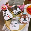Bình Thủy Tinh Kèm Túi Da Hình Mặt Chó Siêu Cute  N92