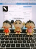 Móc Khóa Shin Cậu Bé Bút Chì, Maruko - Kèm Chuông K138