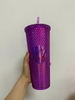 Sỉ In Logo Ly Nhựa Gai Kim Cương Ống Hút 750Ml BN5