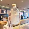 Bình Nhựa Gấu Cool Bear Nắp Bật Kèm Ống Hút 630ML N241