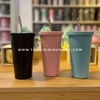 Ly Cold Cup Giữ Nhiệt Starbucks Xanh Dương Hồng Đen Kèm Ống Hút B287