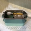 Hộp Cơm Giữ Nhiệt 2 Tầng Kèm Hộp Đựng Canh H128