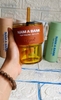 Sỉ In Logo Khắc Logo Ly Thủy Tinh Bọc Da 420ML BTT1