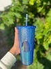 Sỉ In Logo Ly Nhựa Gai Kim Cương Ống Hút 750Ml BN5