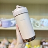 Ly Giữ Nhiệt Tráng Sứ Inox 316 Cao Cấp 500ML Tặng Kèm Ống Hút Thuỷ Tinh B536