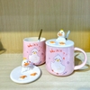 Ly Sứ Văn Phòng Kèm Nắp Hoạ Tiết Vịt Cute C242