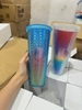 Sỉ In Logo Ly Nhựa Gai Kim Cương Ống Hút 750Ml BN5