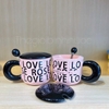 Ly Sứ LOVE 380ML Kèm Muỗng Dễ Thương C297
