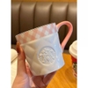 Starbucks Sakura Diamond Pattern Mug Ceramic Cup 2024 C307