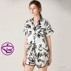 Đồ bộ short mặc nhà - Bộ ngủ pijama nữ ngắn cộc tay quần đùi chất lụa cao cấp in họa tiết đẹp
