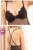 Đồ ngủ xuyên thấu- Bộ ngủ nữ 2 dây quần đùi ren lưới thêu hoa đẹp gợi cảm sexy quyến rũ - Màu đen, đỏ, trắng