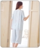 Đồ ngủ nữ - Đồ bộ lửng có tay mặc nhà đẹp chất cotton lụa mịn mát phối ren công chúa MÀU xanh và hồng