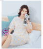 Đồ lửng mặc nhà - Đồ ngủ bộ mặc nhà vải cotton lụa mịn thoáng mát chất đẹp tay lửng MÀU xanh và vàng