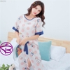 Bộ lửng mặc nhà - Đồ ngủ nữ tay lửng chất vải cotton crepe mịn thoáng mát hàng đẹp chuẩn MÀU xanh và vàng