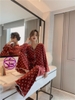 Bộ đồ ngủ pijama lụa quần dài tay dài chấm bi chất lụa đẹp cao cấp