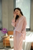Đồ bộ mặc nhà cao cấp- Bộ đồ ngủ pijama lụa trơn phối ren quần dài tay dài chất lụa mát rượi hàng đẹp chuẩn cao cấp