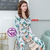 Áo choàng ngủ kết hợp bộ ngủ nữ quần dài chất cotton mịn mát