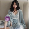 Áo choàng ngủ kết hợp bộ ngủ - Bộ đồ ngủ 2 dây đẹp chất nhung cao cấp phối ren mềm mịn quyến rũ