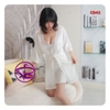 Váy ngủ kèm áo choàng - Bộ áo choàng ngủ nữ kết hợp đầm ngủ lụa quyến rũ chất đẹp cao cấp