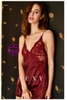 Đầm ngủ nữ đẹp - Váy ngủ 2 dây chất lụa satin cao cấp phối ren hoa gợi cảm