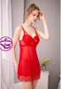 Váy ngủ sexy mỏng manh - Đầm ngủ đẹp quyến rũ đầm ngủ cô dâu gợi cảm kèm quần lọt khe có gọng mút ngực MÀU ĐỎ