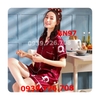 Bộ ngủ Pijama quần đùi cổ tròn chất lụa cao cấp