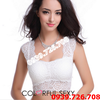 Áo lót bra croptop ren hoa hồng cánh tiên