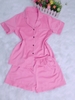 Bộ ngủ đùi pijama chất lụa trơn thoáng mát