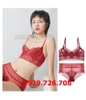 Bộ đồ lót ko mút có gọng hoa nổi