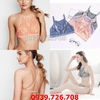 Bộ đồ lót bralette ren V ko gọng ko mút