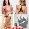 Bộ đồ lót bralette ren cài trước lưng ba lỗ bậc thang ko gọng ko mút