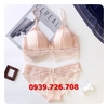 Bộ đồ lót ren tam giác lưng chữ U ko gọng bảng lưng rộng