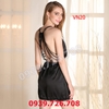 Đầm ngủ lụa lưng dây đan quyến rũ!