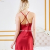 Đồ ngủ nữ - Váy đầm ngủ dáng dài xẻ tà gợi cảm chất lụa đẹp quyến rũ