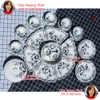 Bộ bát đĩa nhà hàng họa tiết hoa sen cực sang 5