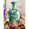 Bảo bình cá liên hoa cao cấp vàng kim nền xanh H60 1
