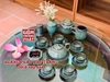 Bộ ấm chén dáng chóp men hỏa biến Bát Tràng 1