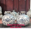 Bình hút lộc men rạn giả cổ hoa dây SP4896 (kèm đế gỗ)