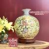 Bình hút tài lộc Vạn sư như ý liên hoa vẽ vàng kim cao cấp H35cm BHL80 1