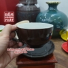 Bộ tách CAPPUCCINO 250ML men nâu bóng gốm sứ Bát Tràng 2