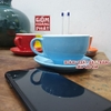 Bộ tách CAPPUCCINO 250ML men xanh da trời bóng gốm sứ Bát Tràng