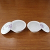 Âu đựng cơm men trắng - hoa tím 5